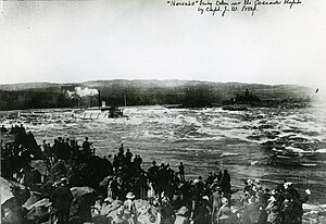 Hassalo running Cascades of the Columbia, May 26, 1888