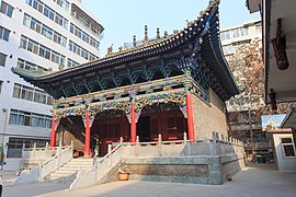 Main hall of a Chan temple of Lanzhou.