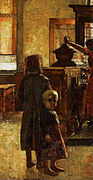 Flämische Schenke, (Estaminet, Flemish Tavern) 1884, Alte Nationalgalerie