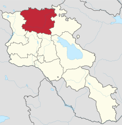 Location of Lori within Armenia