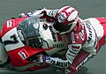 Luca Cadalora, riding his Marlboro Yamaha YZR500 at the 1993 Japanese Grand Prix.