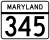 Maryland Route 345 marker