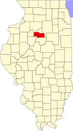 Marshall County's location in Illinois