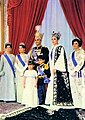 Coronation of the Shah of Iran in 1967 – Princess Shahnaz (second from left)