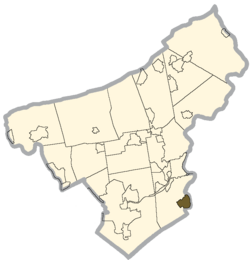 Location of Raubsville in Northampton County, Pennsylvania