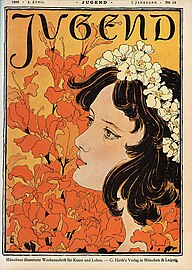 Cover of Jugend magazine by Otto Eckmann (1896)