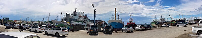 Panoramic photo of Honiara wharf.jpg
