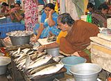 3. Fishmonger in Pondicherry, Tamil Nadu.