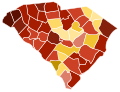 Image 1Map of South Carolina counties by racial plurality, per the 2020 U.S. census Non-Hispanic White   40–50%   50–60%   60–70%   70–80%   80–90% Black or African American   40–50%   50–60%   60–70%   70–80% (from South Carolina)