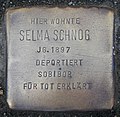 Stolperstein für Selma Schnog (Lorenzstraße 5)
