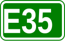 Zeichen der Europastraße 35