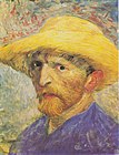 Self-Portrait with Straw Hat, Summer 1887 Oil on pasteboard, 34.9 × 26.7 cm Detroit Institute of Arts (F526)