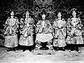 Nguyễn Hữu Bài in royal costume (second) from right