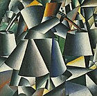 Malevich's "Woman with Pails," 1912.