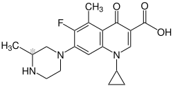 Strukturformel von Grepafloxacin