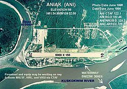 Aerial view of Aniak, 1996