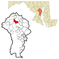 Location of South Gate, Maryland