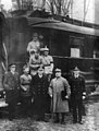 Ferdinand Foch outside the armistice train.