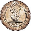 Freie Reichsstadt Augsburg, Guldentaler 1560, Vs.: Stadtpyr, Rs.: Doppeladler, Titel Kaiser Ferdinands I.[76]