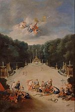"Bosquet de l'Arc de Triomphe-vue depuis la Salle basse" by Jean Cotelle, ca. 1693