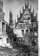 Bombed wreckage of Old Town Hall, 1943