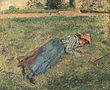 Le Repos, paysanne couchée dans l’herbe, Pontoise