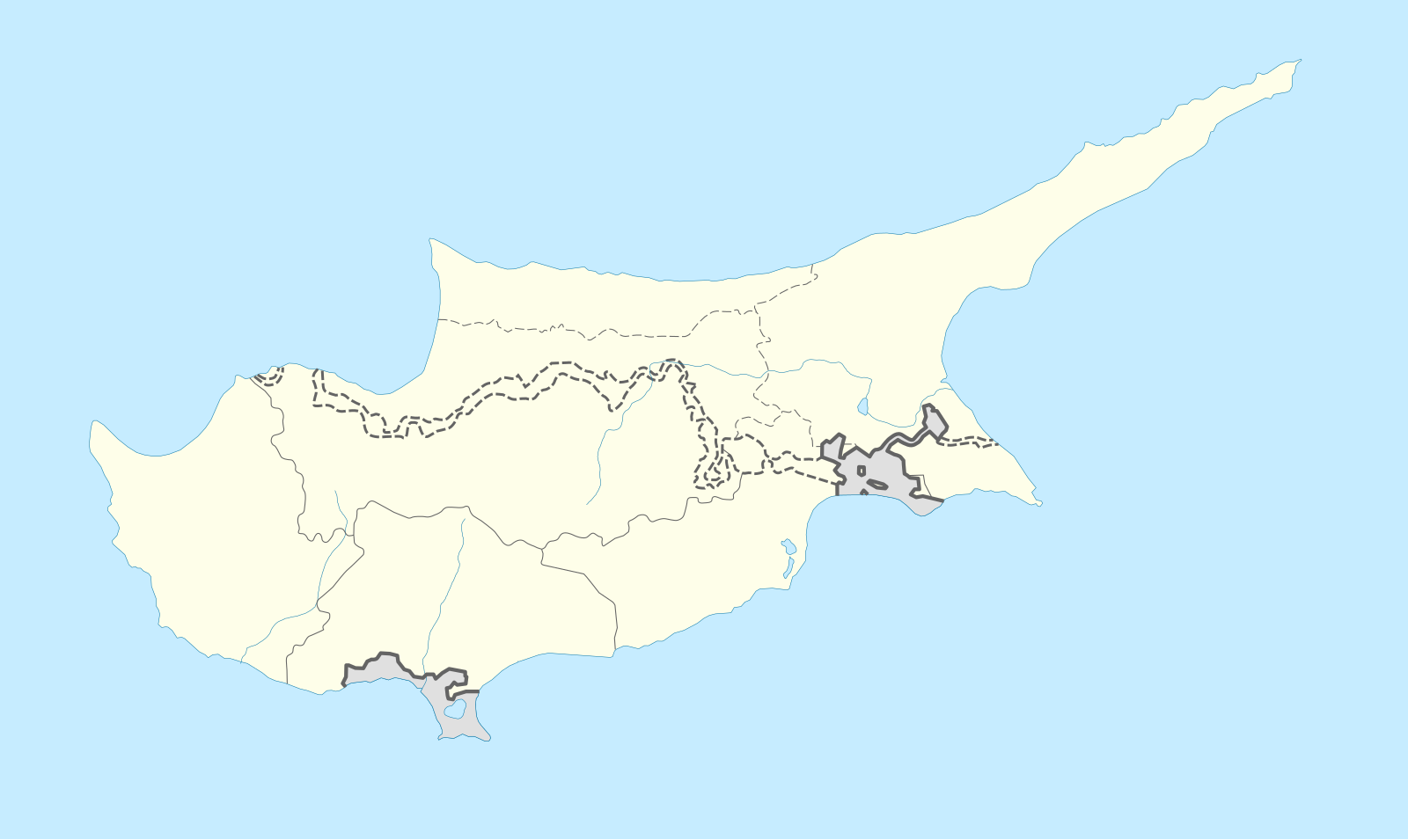 Cyprus problem detailed map is located in Cyprus