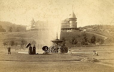 Montezuma Hotel, Las Vegas Hot Springs, New Mexico, photograph by Dana B. Chase, 1888