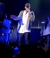 Eminem performing onstage