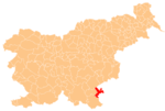 The location of the Municipality of Metlika