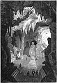 The cave and its small grotto-temples in 1860. Lithograph by Émile Therond.