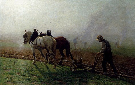 The ploughman, oil on canvas, private collection.