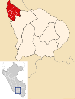 Location of Chincheros in the Apurímac Region