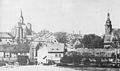 Blick auf St. Marien und St. Lorenz um 1870