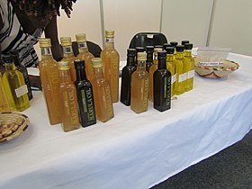 Marula oil for sale at Ongwediva Annual Trade Fair 2016, Namibia