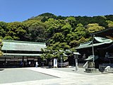 Sacred forest at Miyajidake Shrine in Fukuoka, Japan