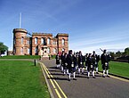 Pipe band at Inverness Castle, 2014