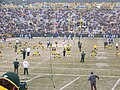 Packers warm up