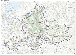 Topography map of Gelderland