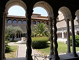 The cloister of the attached monastery.