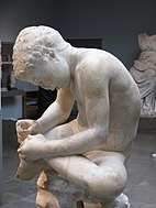 Room 22 – Roman marble copy of the famous 'Spinario (Boy with Thorn)', Italy, c. 1st century AD