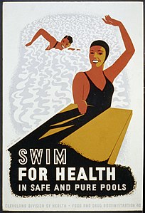 WPA "Swim for Health" poster (1938)