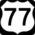 Alternate U.S. Highway 77 marker