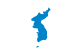 Unification flag of Korea (pre 2006).svg Korean Peninsula and Jeju Island