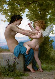A Girl Defending Herself against Eros; by William-Adolphe Bouguereau; c. 1880; Getty Center (Los Angeles, US)