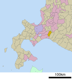 Location of Abira in Hokkaido (Iburi Subprefecture)