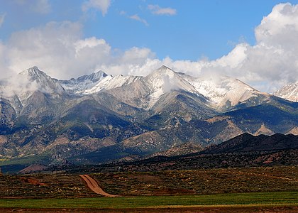 19. Blanca Peak in Colorado is the highest summit of the Sangre de Cristo Mountains and is higher than any point in the United States east of its longitude.