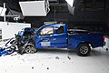Driver-side small overlap crash test of a 2017 Toyota Tacoma