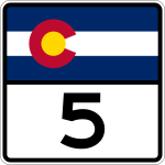 Straßenschild der Colorado State Highway 5