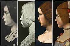 Three alleged portraits compared to the certain one of the Louvre.